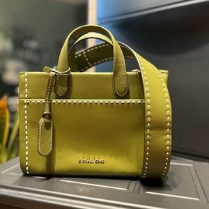 Sold Out! Michael Kors Gigi Small East West Leather Messenger | SMOKEY OLIVE |
